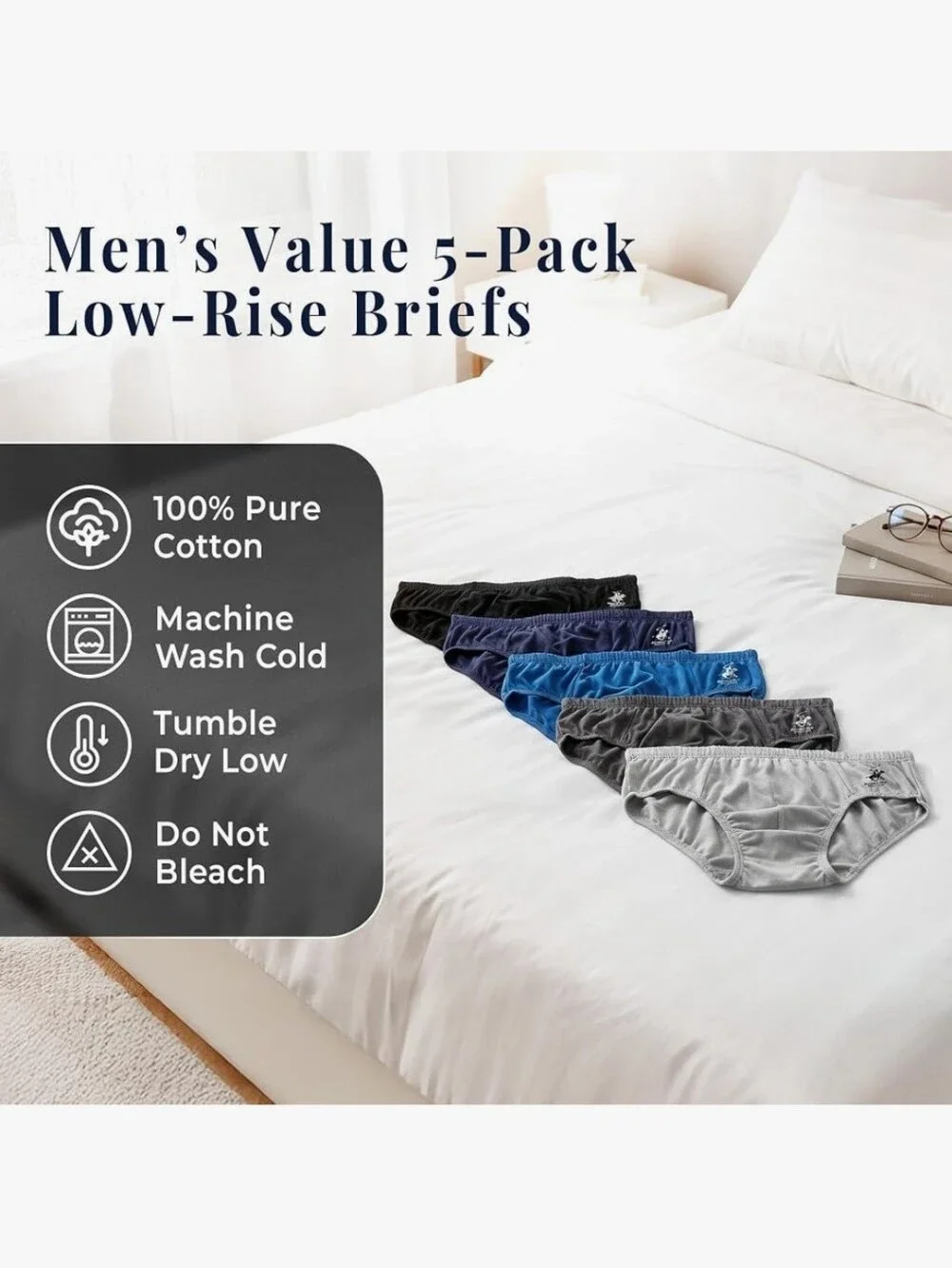 Beverly Hills Polo Club 5 Pack Low Rise Brief